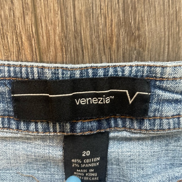 Venezia denim jean short skirt cotton size 22 plus mini skirt - Picture 3 of 4